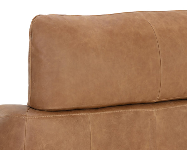 Sunpan Paget Italian Leather Glider Lounge Chair with Locking Mechanism for Modern Living 111480