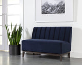 Kosovo Banquette - Brown - Abbington Navy 111496 Sunpan