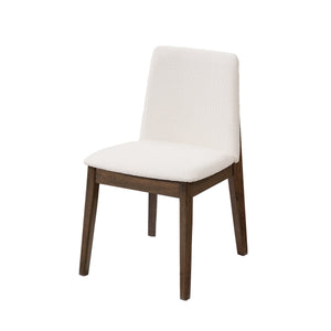 English Elm Christopher Knight Home® - Upholstered Modern Armless Dining Chair Set of 2 with Ergonomic Curved Back & Solid Wood Frame Durable Fabric Beige,Walnut N771P330590M