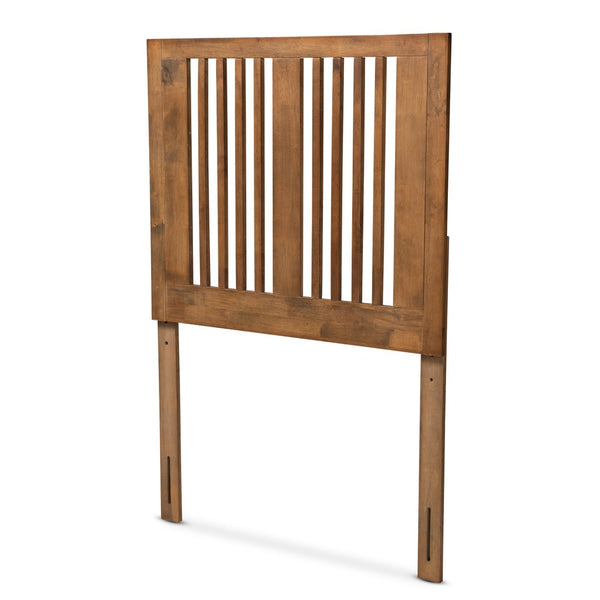 Baxton Studio Baxton Studio Modern Ash Walnut Wood Headboard - Elegant Slatted Design for Twin Beds, Adjustable Height Harena Twin MG9751-Ash Walnut-HB-Twin