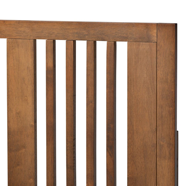 Baxton Studio Baxton Studio Mid-Century Modern Platform Bed in Ash Walnut Finish - Stylish and Practical Design Takeo Twin Takeo-Ash Walnut-Twin