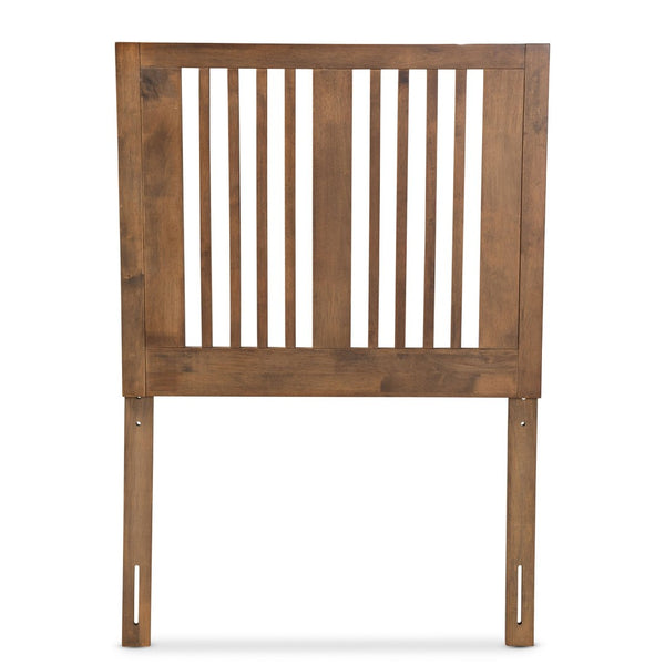 Baxton Studio Baxton Studio Modern Ash Walnut Wood Headboard - Elegant Slatted Design for Twin Beds, Adjustable Height Harena Twin MG9751-Ash Walnut-HB-Twin
