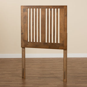 Baxton Studio Baxton Studio Modern Ash Walnut Wood Headboard - Elegant Slatted Design for Twin Beds, Adjustable Height Harena Twin MG9751-Ash Walnut-HB-Twin
