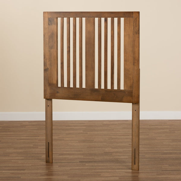 Baxton Studio Baxton Studio Modern Ash Walnut Wood Headboard - Elegant Slatted Design for Twin Beds, Adjustable Height Harena Twin MG9751-Ash Walnut-HB-Twin