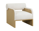 Coburn Lounge Chair - Rustic Oak - Eclipse White 111514 Sunpan