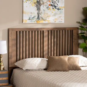 Baxton Studio Baxton Studio Modern Ash Walnut Wood Headboard - Elegant Slatted Design for Twin Beds, Adjustable Height Harena Queen MG9751-Ash Walnut-HB-Queen