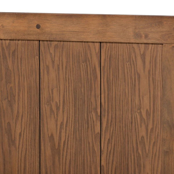 Baxton Studio Baxton Studio Mid-Century Modern King Platform Bed with Adjustable Headboard and Tapered Legs Nicola Twin Nicola-Ash Walnut-Twin
