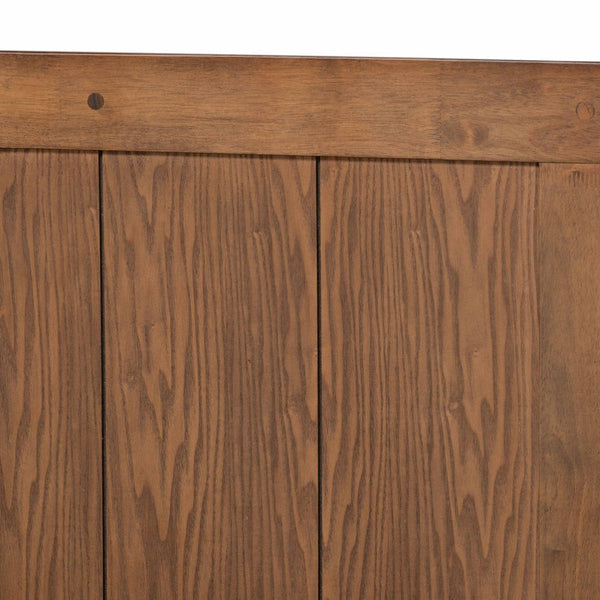 Baxton Studio Baxton Studio Mid-Century Modern Platform Bed with Adjustable Headboard and Rustic Ash Walnut Finish Amira Twin Amira-Ash Walnut-Twin