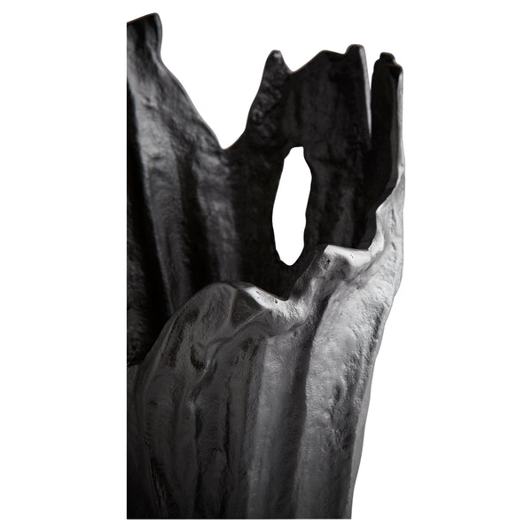 Pyroclastic 14" dia Vase Noir 11155 Cyan Design