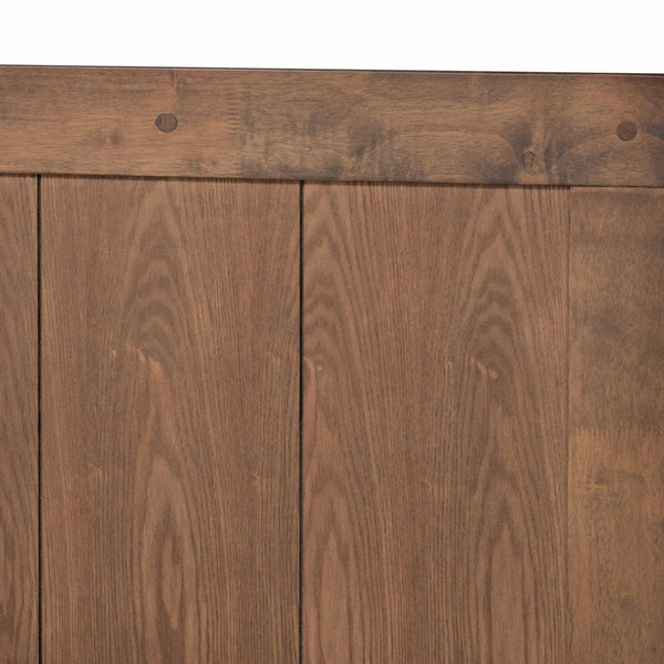 Baxton Studio Baxton Studio Mid-Century Modern Platform Bed with Adjustable Headboard and Rustic Ash Walnut Finish Amira Queen Amira-Ash Walnut-Queen