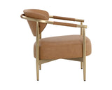 Heloise Lounge Chair - Milliken Cognac 111571 Sunpan