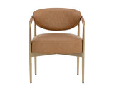 Heloise Dining Armchair - Milliken Cognac 111572 Sunpan