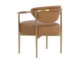 Heloise Dining Armchair - Milliken Cognac 111572 Sunpan