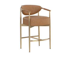 Heloise Counter Stool - Milliken Cognac 111574 Sunpan