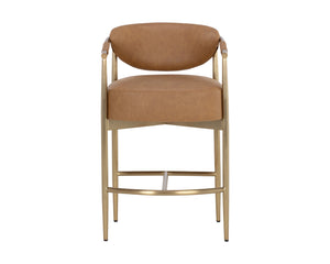 Heloise Counter Stool - Milliken Cognac 111574 Sunpan