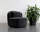 Soraya Swivel Armless Chair - Shadow Grey 111581 Sunpan