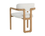 Madrone Dining Armchair - Rustic Oak - Heather Ivory Tweed 111584 Sunpan