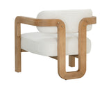 Madrone Lounge Chair - Rustic Oak - Heather Ivory Tweed 111586 Sunpan