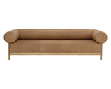 Bromley Sofa - Rustic Oak - Ludlow Sesame Leather 111589 Sunpan