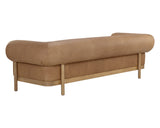 Bromley Sofa - Rustic Oak - Ludlow Sesame Leather 111589 Sunpan