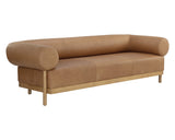 Bromley Sofa - Rustic Oak - Ludlow Sesame Leather 111589 Sunpan