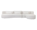 Laken Sofa Chaise - Raf - Copenhagen White 111591 Sunpan