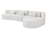 Laken Sofa Chaise - Raf - Copenhagen White 111591 Sunpan