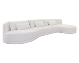 Laken Sofa Chaise - Raf - Copenhagen White 111591 Sunpan