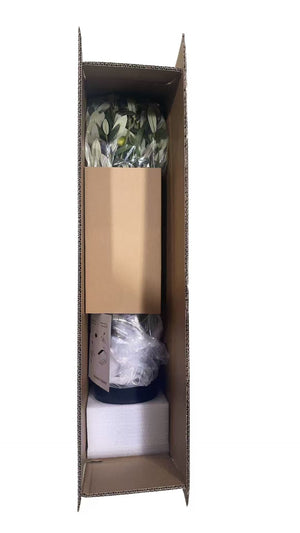 English Elm 7' Artificial Olive Tree Full Canopy Mediterranean Faux Botanical for Living Room Decor W3912P437594