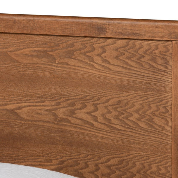 Baxton Studio Baxton Studio Jiro Twin Size Platform Bed in Walnut Brown - Stylish Mid-Century Modern Design & Functionality Jiro-Ash Walnut-Twin