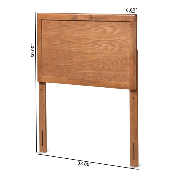 Baxton Studio Baxton Studio Mid-Century Modern Walnut Brown Wood Headboard for Stylish Full-Size Bedrooms Raya Twin MG97033-Ash Walnut-HB-Twin