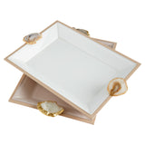 Light Crystal Tray White and Gold 11160 Cyan Design