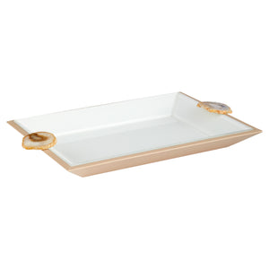 Light Crystal Tray White and Gold 11160 Cyan Design