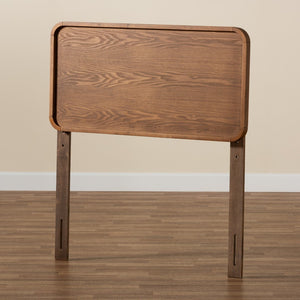 Baxton Studio Baxton Mid-Century Modern Walnut Brown Headboard - Stylish Comfort & Customizable Height Options Mailene Twin MG3000P-Ash Walnut-HB-Twin