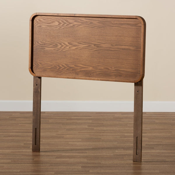 Baxton Studio Baxton Mid-Century Modern Walnut Brown Headboard - Stylish Comfort & Customizable Height Options Mailene Twin MG3000P-Ash Walnut-HB-Twin