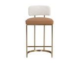 Larissa Counter Stool - Napa Cognac / Rhea Light Barley 111647 Sunpan