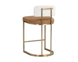 Larissa Counter Stool - Napa Cognac / Rhea Light Barley 111647 Sunpan