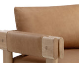 Carmichael Lounge Chair - Ludlow Sesame Leather 111650 Sunpan