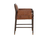 Mauti Counter Stool - Brown - Shalimar Tobacco Leather 111654 Sunpan