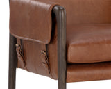 Mauti Counter Stool - Brown - Shalimar Tobacco Leather 111654 Sunpan