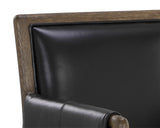 Mauti Dining Armchair - Distressed Brown - Cortina Black Leather 111656 Sunpan