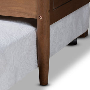 Baxton Studio Baxton Studio Alya Classic Farmhouse Walnut Brown Daybed with Convenient Roll-Out Trundle Bed Full MG0016-1-Walnut-Daybed-F/T