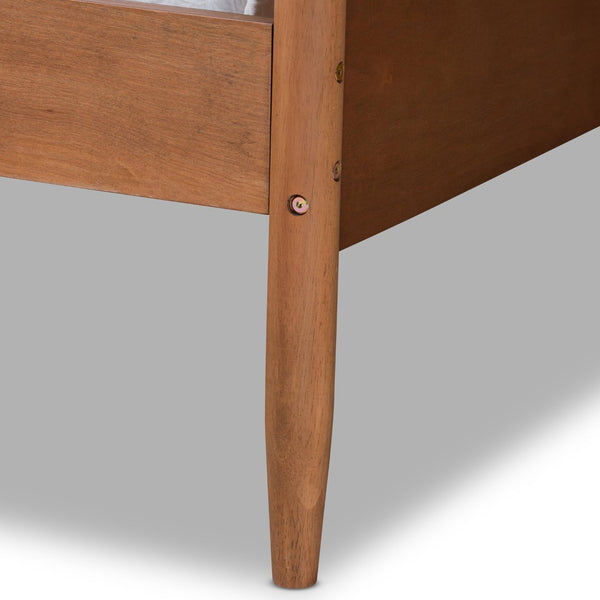 Baxton Studio Baxton Studio Veles Mid-Century Daybed with Trundle, Ash Walnut Finish, Stylish & Functional Design MG0016-Walnut-Daybed-Full