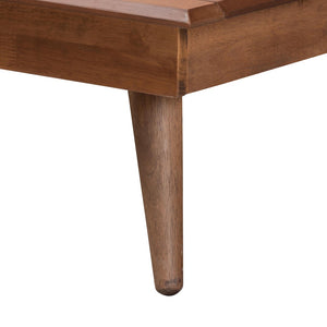 Baxton Studio Baxton Studio Mid-Century Modern Bedroom Set with Walnut Finish, Rattan Accents & Ample Storage Melora Twin 5-Piece MG0004-Ash Walnut-Twin 5PC Bedroom Set