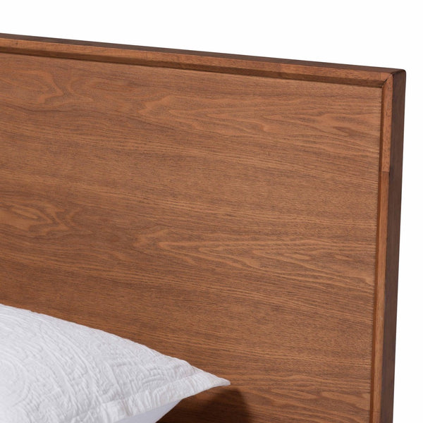 Baxton Studio Baxton Studio Mid-Century Modern Bedroom Set with Walnut Finish, Rattan Accents & Ample Storage Melora Twin 5-Piece MG0004-Ash Walnut-Twin 5PC Bedroom Set