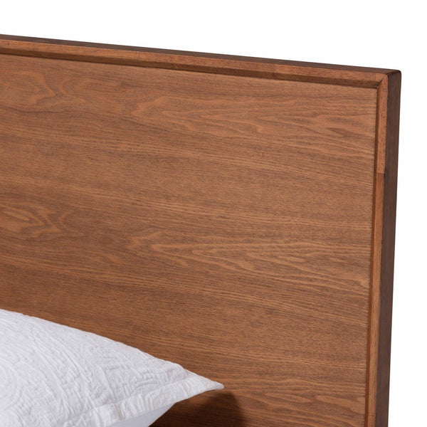Baxton Studio Baxton Studio Mid-Century Modern Walnut Brown Wood and Rattan Bedroom Set for Stylish Sleep Spaces Melora Twin 3-Piece MG0004-Ash Walnut-Twin 3PC Bedroom Set