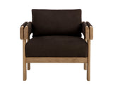 Carmichael Lounge Chair - Nubuck Cocoa Leather 111825 Sunpan