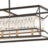 Starlight 42'' Wide 6-Light Linear Chandelier - Charcoal 11186/6 Elk Lighting