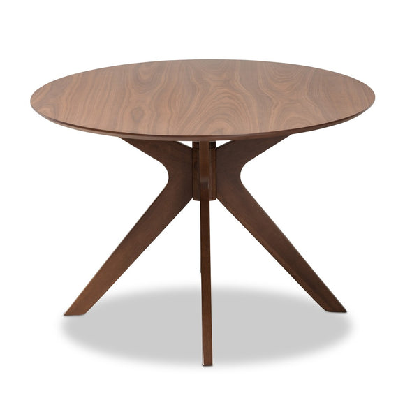 Baxton Studio Baxton Studio Mid-Century Oval Dining Table in Walnut Brown - Elegant & Durable Seating for 6 Monte-Walnut-Oval-DT