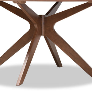Baxton Studio Baxton Studio Mid-Century Oval Dining Table in Walnut Brown - Elegant & Durable Seating for 6 Monte-Walnut-Oval-DT